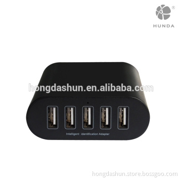 smart IC chipe safety protection Multi 5port Electric USB car charger station